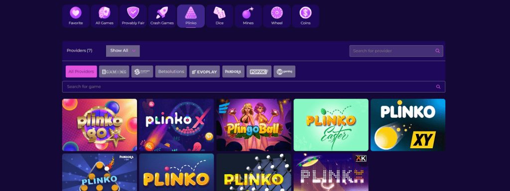 Play Plinko casino for real money.